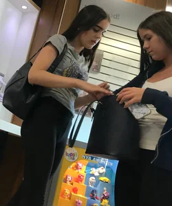 Tight teens at fast food place