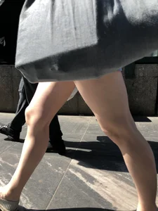 Closeup of a candid girl's hot legs