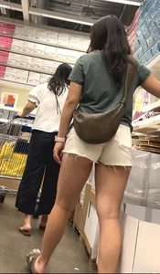 Asian in short shorts at Ikea