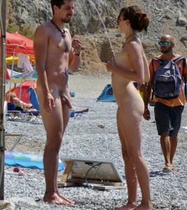 Nude beach and topless girls
