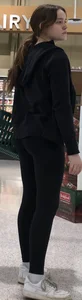 Tatted Fit slim brunette beauty at the market
