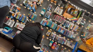 Fat ass Latina with very small thong see through leggings (OC)