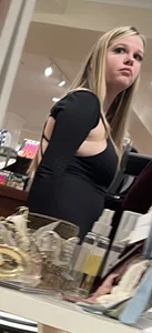 Black one-piece white girl (OC)