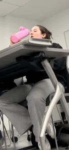 More Shots Of The Somewhat Jiggly College Girl In Loose Grey Sweats