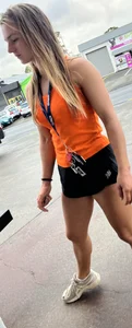 Working in booty shorts