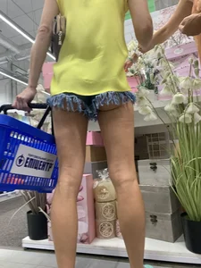 Mother upskirt and daughter showing ass cheeks