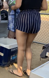 Latina Showing Cheeks at Baseball (Not OC)