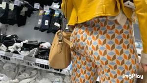 First Post | MUST SEE ! |  Pregnant Arabic Milf Bubble Butt In Flare Pants ( W/ Faceshots + GIF )
