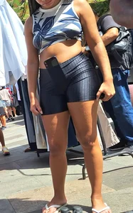 Sweet booty in legging and braless