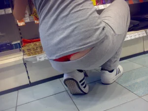 Huge collection of whale tails, ass cracks and panty peeks in public