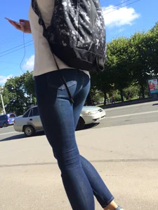 Legs and Ass in Tight Jeans Street Candid