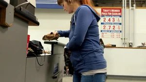 Costco redheaded milf in tight jeans