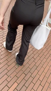 Dutch Beauty In Tight Flared Pants