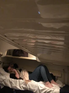 Hot Booty in Tight Jeans in the Train Sleeping Car - Girl Taking Off White Socks Candid Gallery