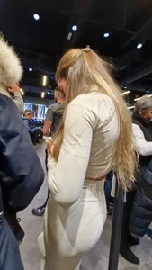 Hot Blonde In Tight Spandex Showing Off Nice Ass