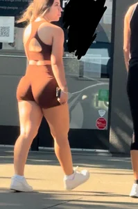 Brunette in Spandex