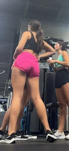 Same girl in different shorts