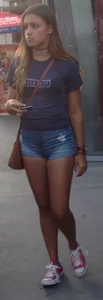 Hotties out in short shorts with nice asses and showing cheeks