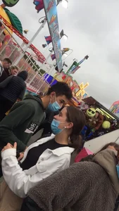 Cute teen ass at funfair