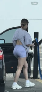 Diosafit spandex shorts on Latina girl @ car wash  Super nice booty!
