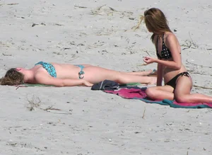 Skinny and sexy teen on the beach