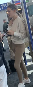 Petite MILF at the airport