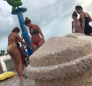 Beach shower hotties