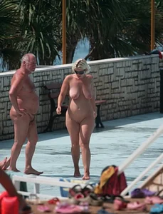 Nude beach and topless girls
