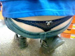 Huge collection of whale tails, ass cracks and panty peeks in public