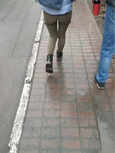 Nice skinny candid ass and skinny legs in tight pants on the street creepshots