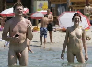 Nude beach and topless girls