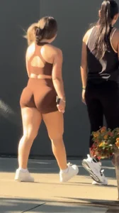 Brunette in Spandex