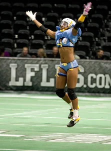 Sexy female football players with hot bodies