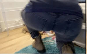 Hot Candid Ass in Tight Jeans Closeup Home Creepshot