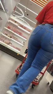 Target worker in stretch jeans and juicy ass