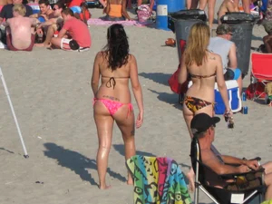 Mix of candid girls at the beach and in bikinis