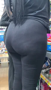Almost see through leggings on milf
