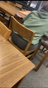 College babe with a nice ass in leggings and sweats at the library