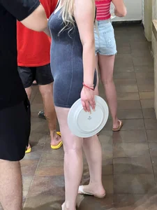 Thick Latina Bubble Butt At The Buffet (VPL)