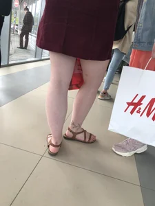 Pale Legs of a Chubby Girl in Sandals Mall Creepshots Gallery
