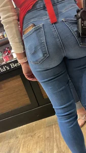 Cute girl in skinny jeans
