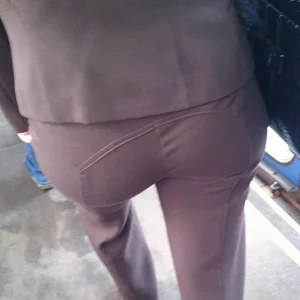 Ass in Tight Pants Bus Candid Closeup