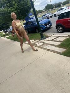 Gorgeous blonde with major pokies smiles for the camera