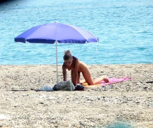 Nude beach and topless girls