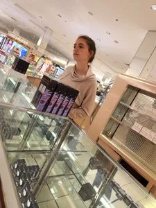 At the mall with the wife