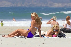 San Diego beach various sexy girls in bikinis