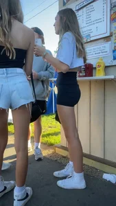 candid blonde teen short