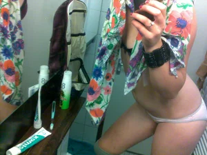 Nice home selfies in underwear in the mirror reflection