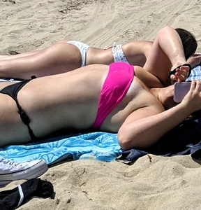 I think this Hottie in the Pink Bandeau Top Busted Me