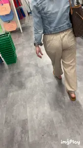 Visible black thong Latina Gilf Booty (OC)